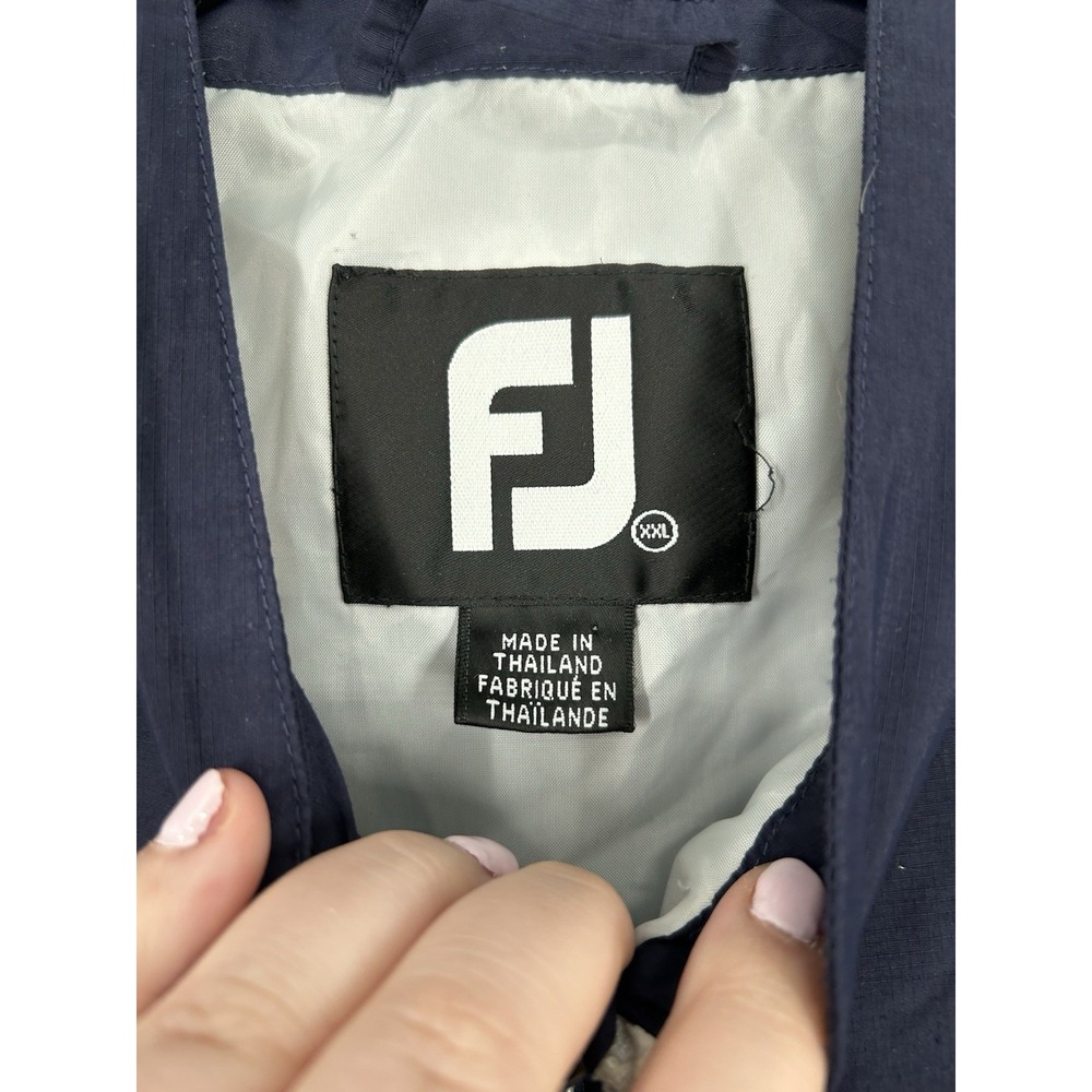 FootJoy Half 1/2 Quarter 1/4 Zip Pullover Windbreaker Jacket 100% Nylon XXL 2XL - Picture 3 of 7